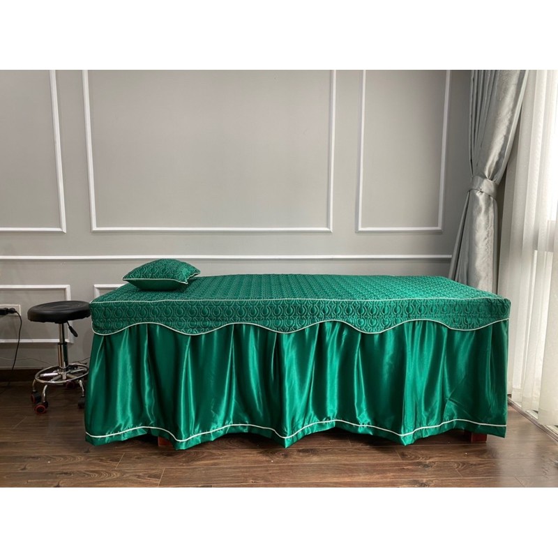 Ga/ Drap giường spa, phun xăm, nail mi chất phi lụa chần bông cực sang chảnh