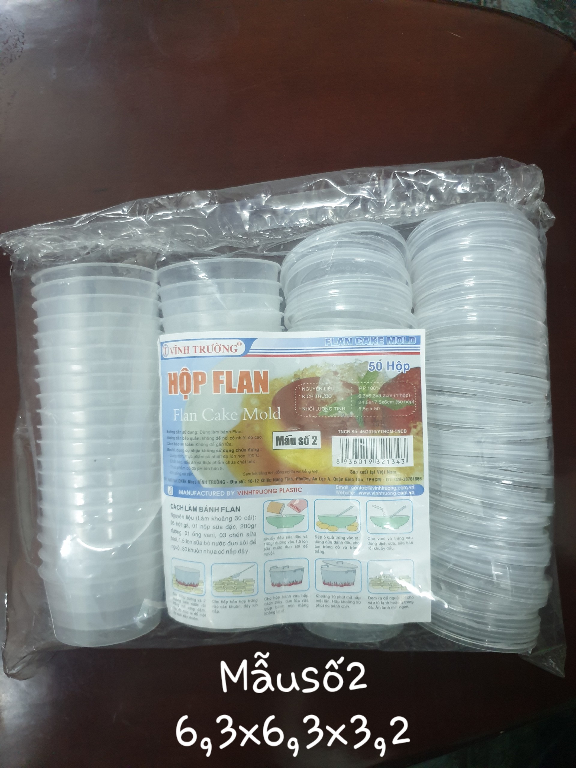 Hũ Bánh Flan 50 hũ/bịch (5 size)