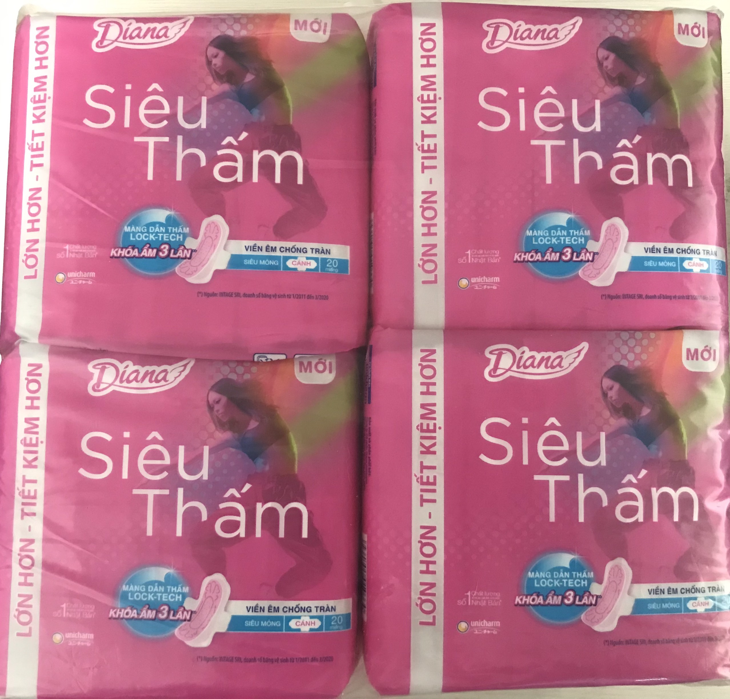 BVS Diana Siêu Thấm Siêu Mỏng Cánh Gói 20 Miếng