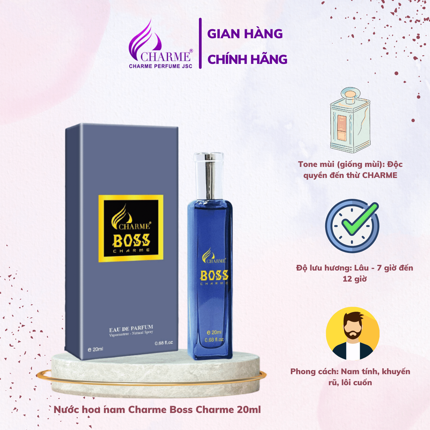 Perfume men charme Boss charme 20ml