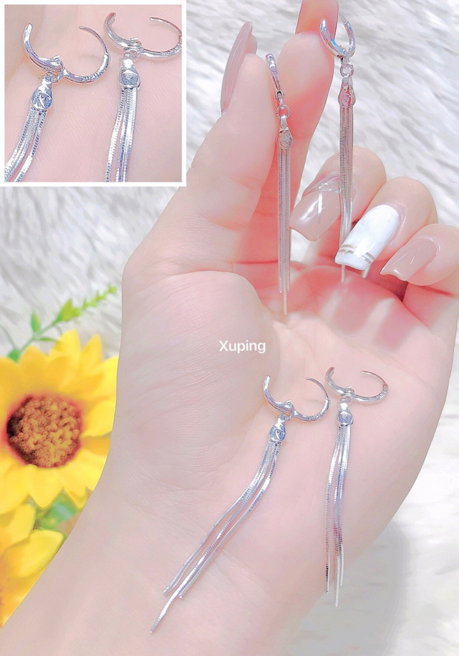 Đôi Bông Tai Bạch Kim Hàng Đẹp - Mang đi chơi, đi tiệc rất xinh - 31r 0502408 - Bông tai nữ, Bông tai mạ vàng, bông tai đẹp