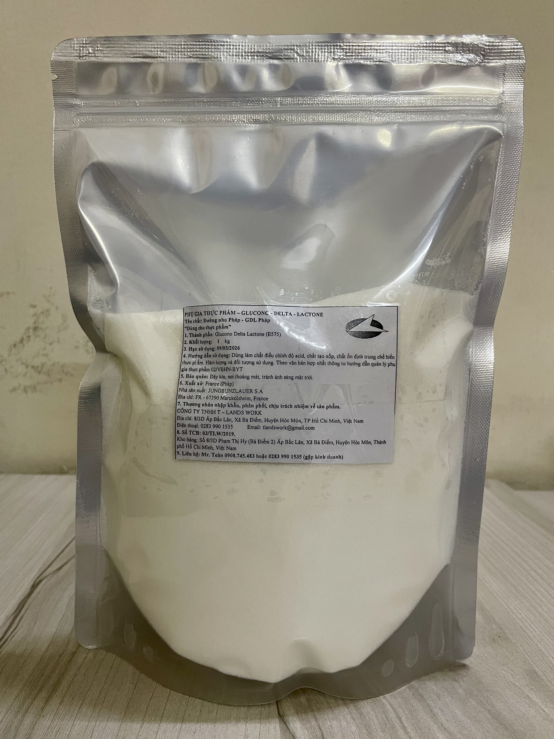Phụ gia thực phẩm Đường nho Jungbunzlauer 1kg – Dùng cho sản xuất đậu hũ, đậu phụ, hàng nhập Pháp