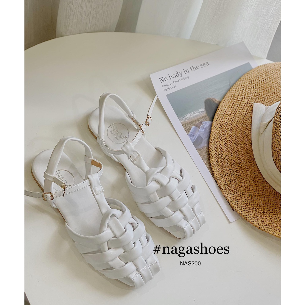 [9-11/9] VOUCHER 100K] GIÀY SANDAL NAGASHOES QUAI ĐAN MŨI VUÔNG NAS200