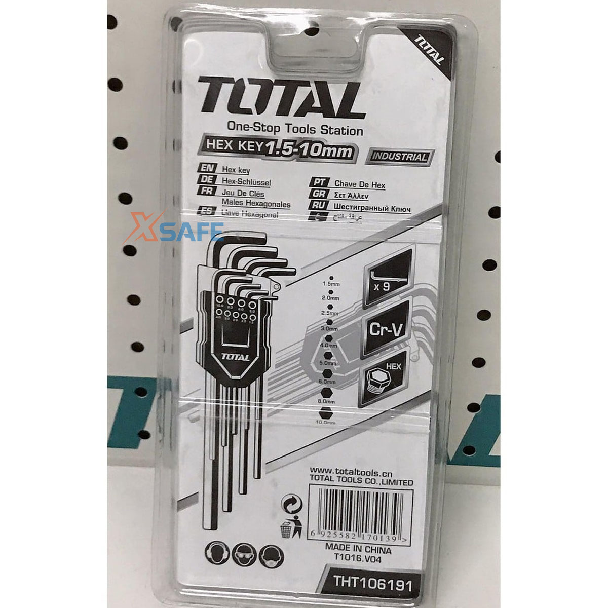 Bộ chìa lục giác đầu bằng TOTAL THT106191 chắc chắn,khỏe,chống gãy cong,rỉ sét Lục giác tôi luyện từ thép Cr-V có tính bền, thiết kế nhỏ gọn
