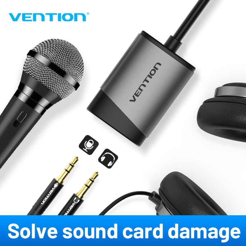 Vention Sound Card USB To Jack 3.5mm Adapter USB audio interface external