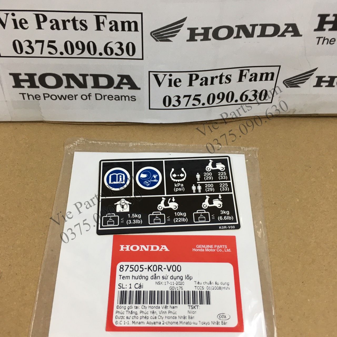 Tem thông số SH 2020, hàng din Honda mới 100%