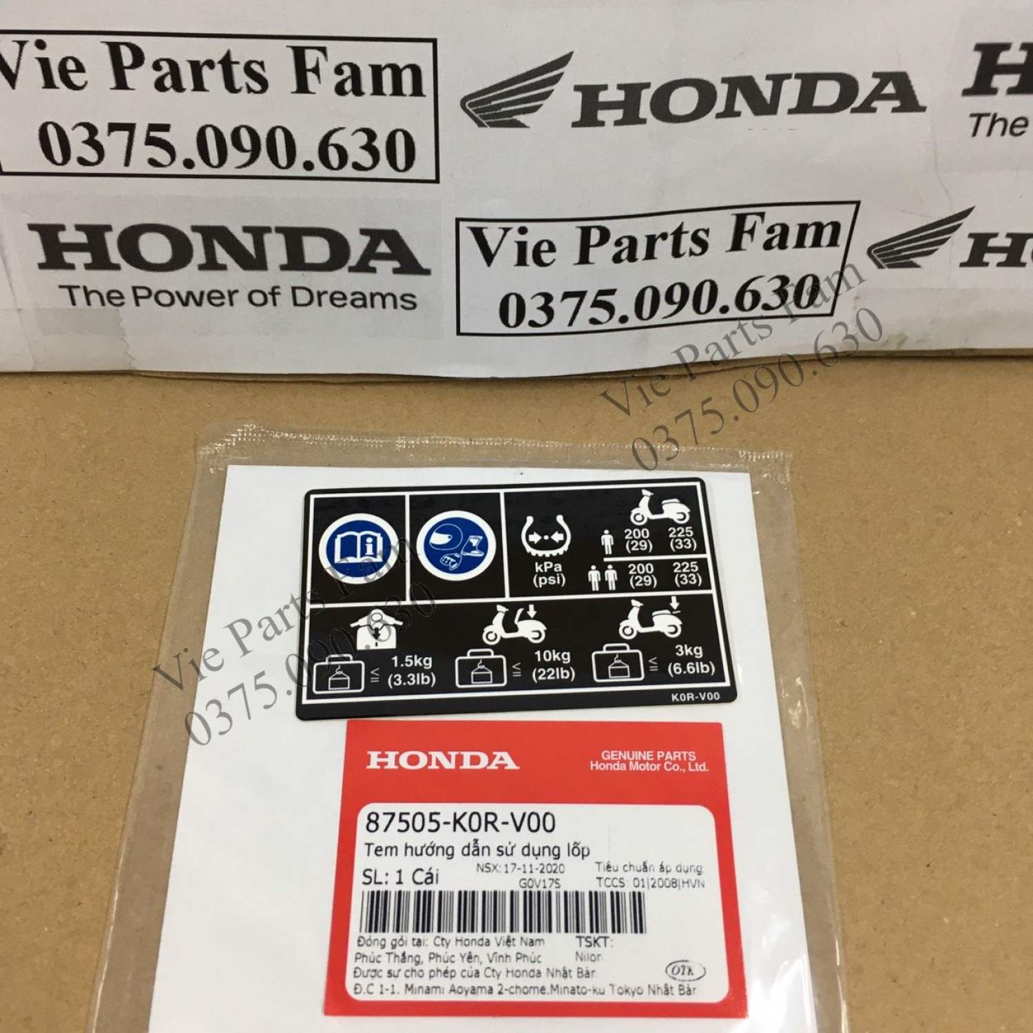 Tem thông số SH 2020, hàng din Honda mới 100%