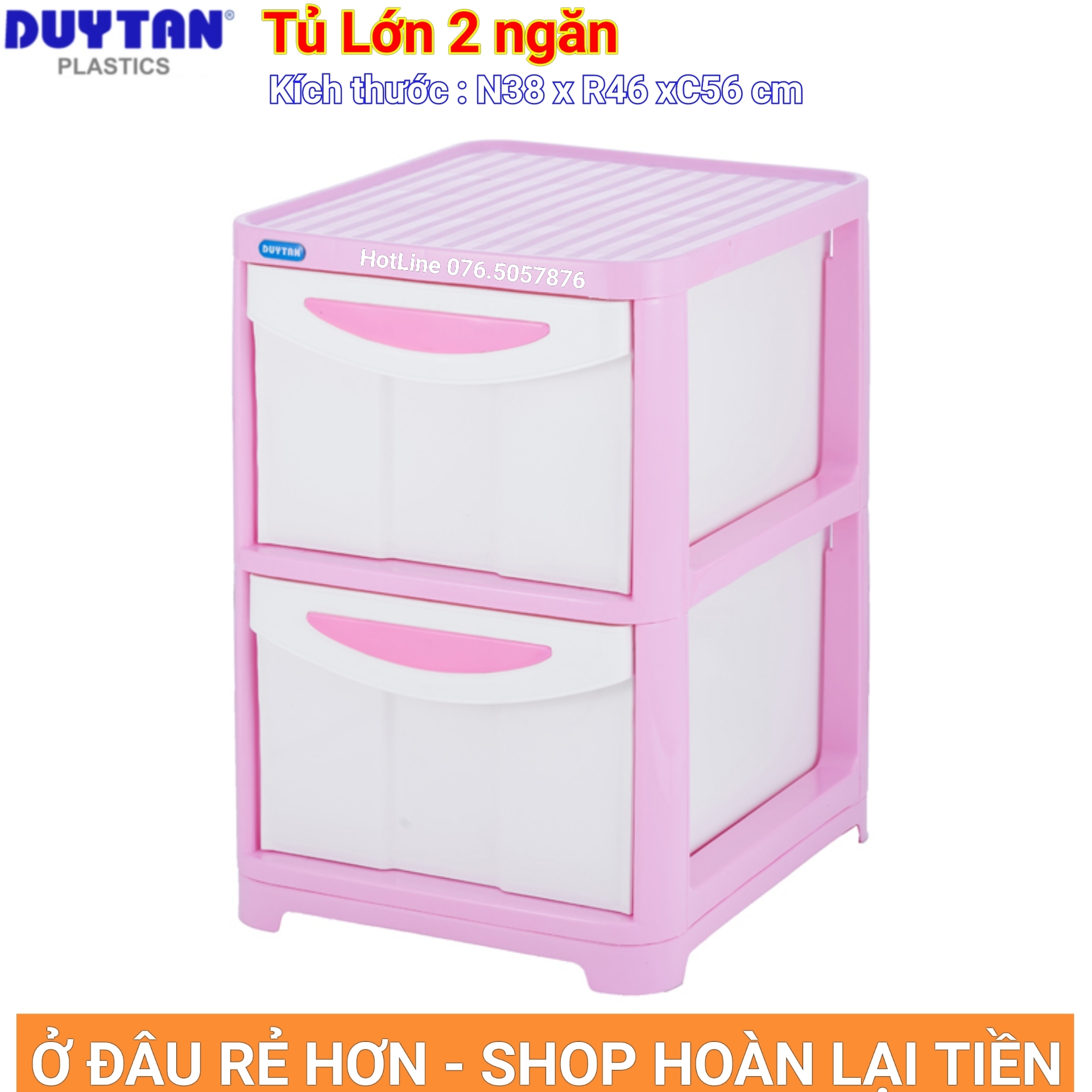 Tủ nhựa duy tân 2 Tầng ( N38 X R45 X C56cm )