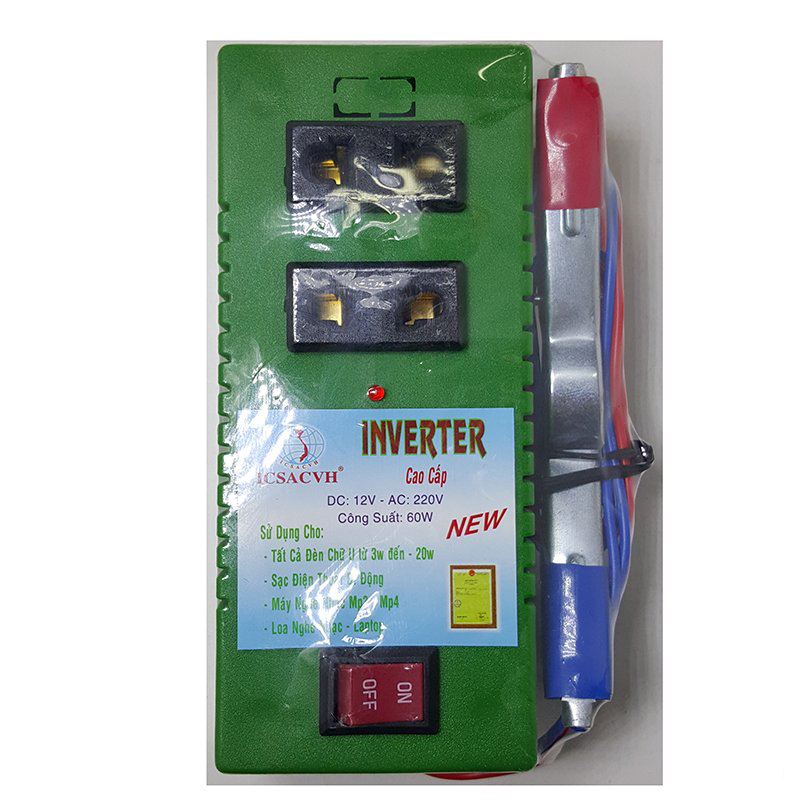 [HCM]Bộ đảo điện 12v ra 220v - ra 2 ổ cắm