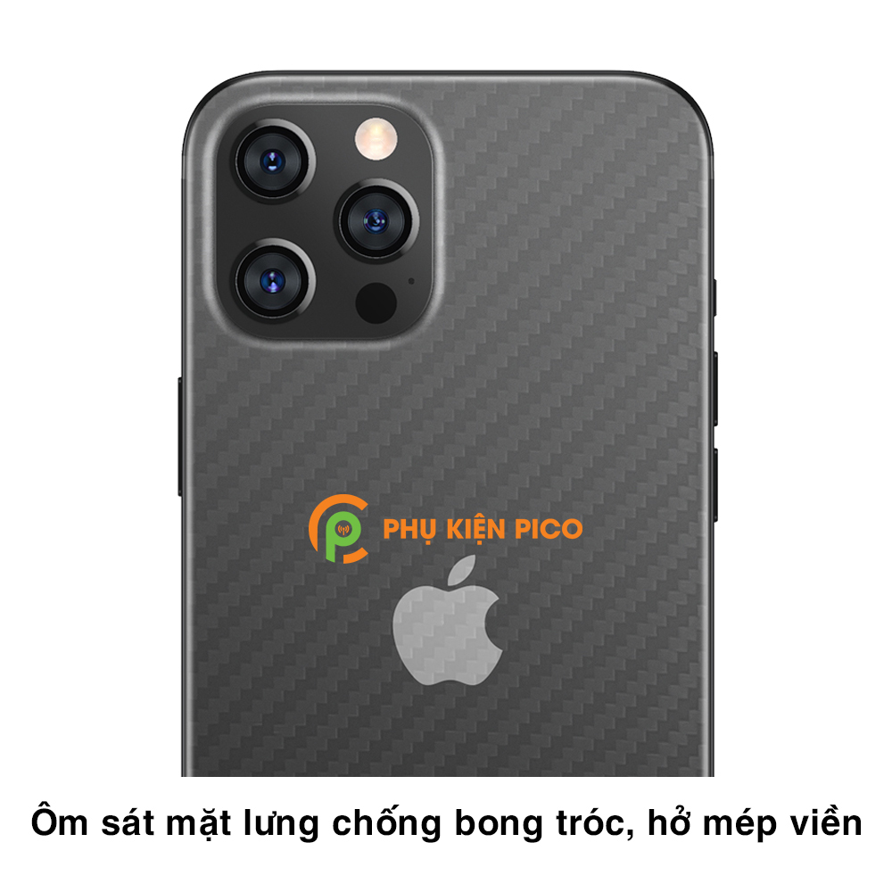 Dán lưng Iphone 12 Pro Max vân carbon 3D tản nhiệt tốt - Dán lưng vân carbon Iphone 12 Pro Max - Dán lưng Iphone 12 Series