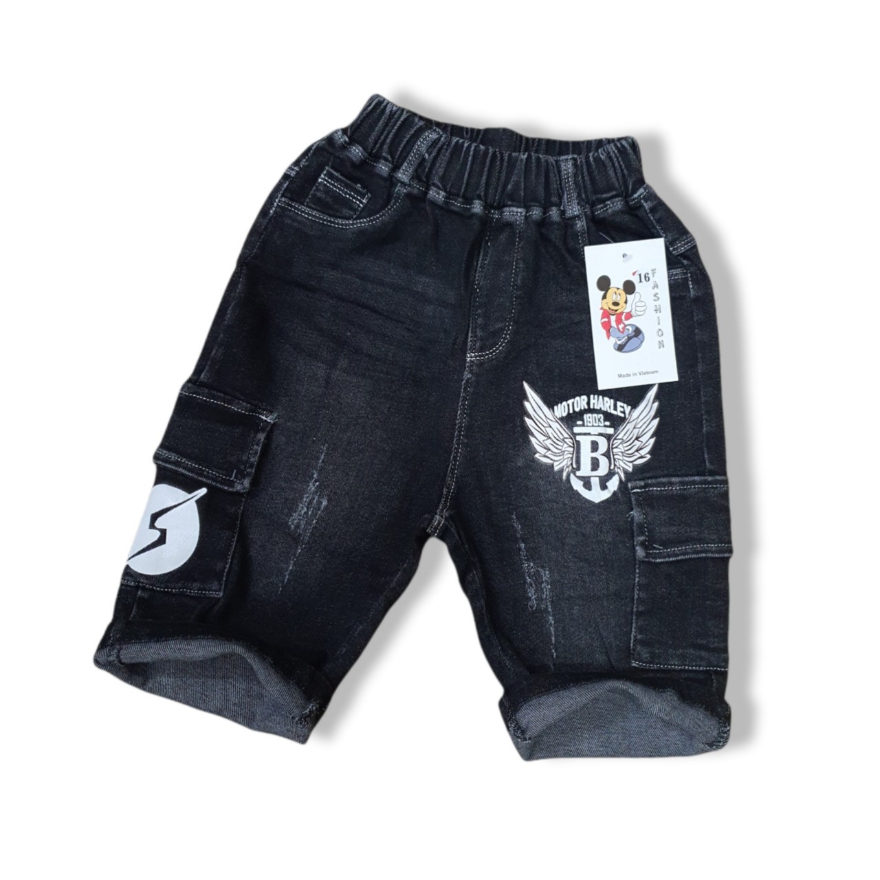 Combo 2 Quần jeans lửng cho bé trai phong cách thời trang cá tính