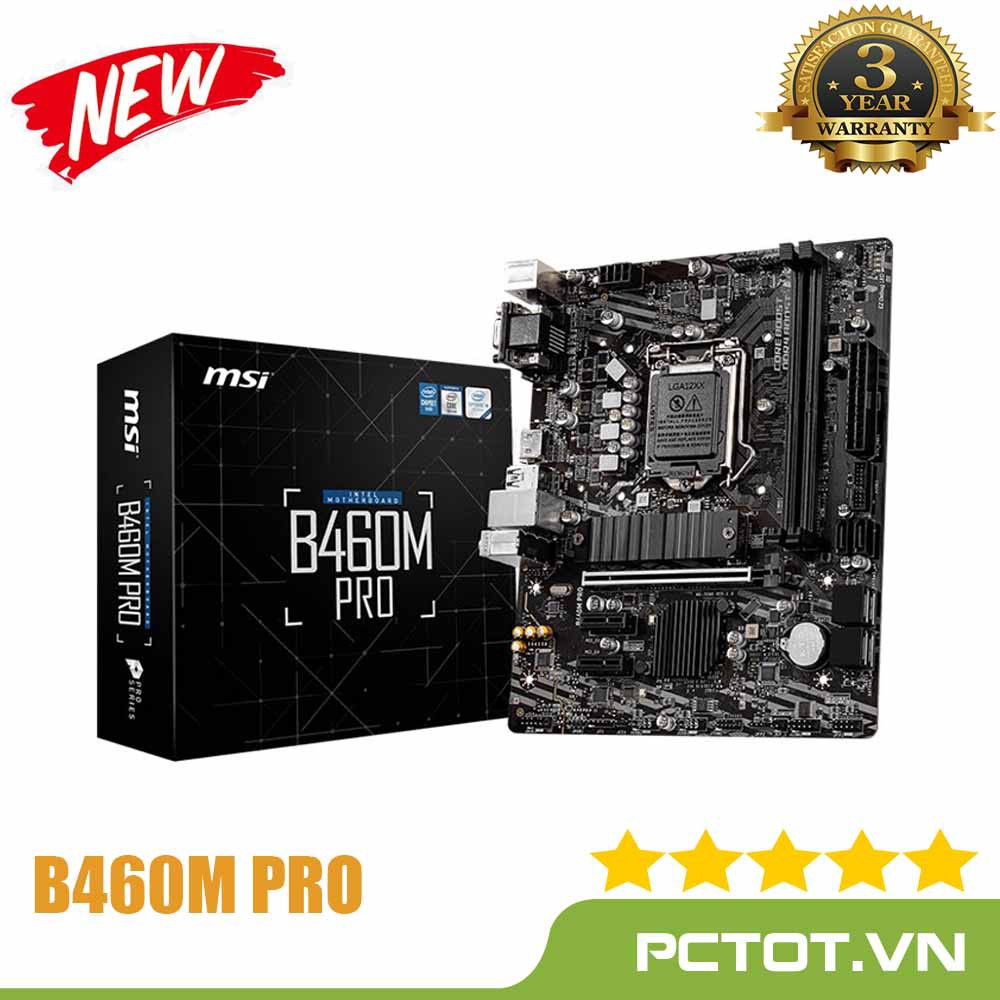 Mainboard MSI B460M PRO (Intel B460 Socket 1200 m-ATX 2 khe RAM DDR4)