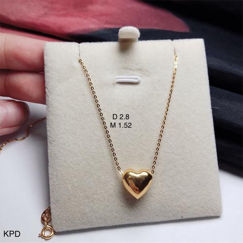 dây chuyền tim phồng vàng 10k