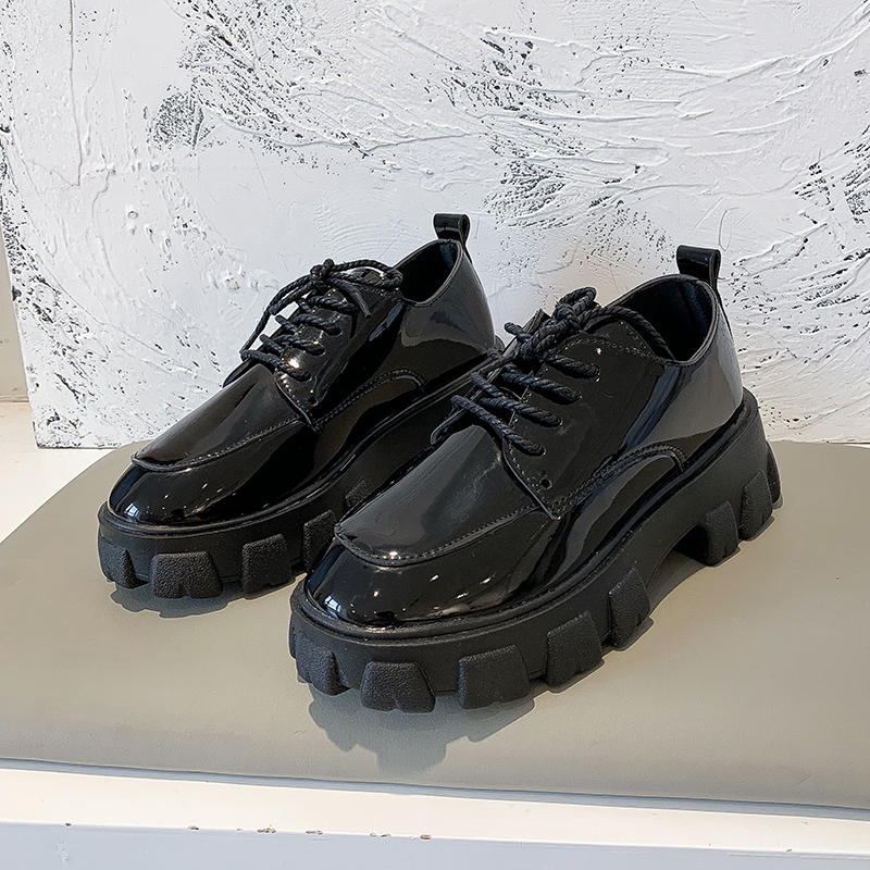 Giày Oxford nữ ulzzang đế cao mũi tròn đế 5cm