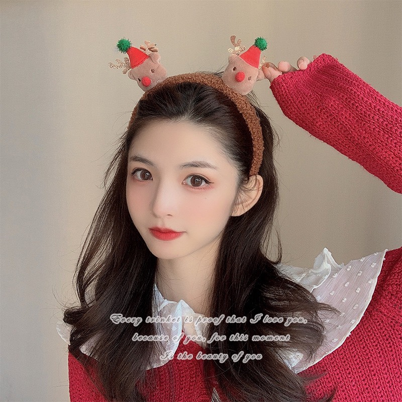 Bờm Xược cài Tóc Noel Phủ Lông Cừu mẫu mới 2024