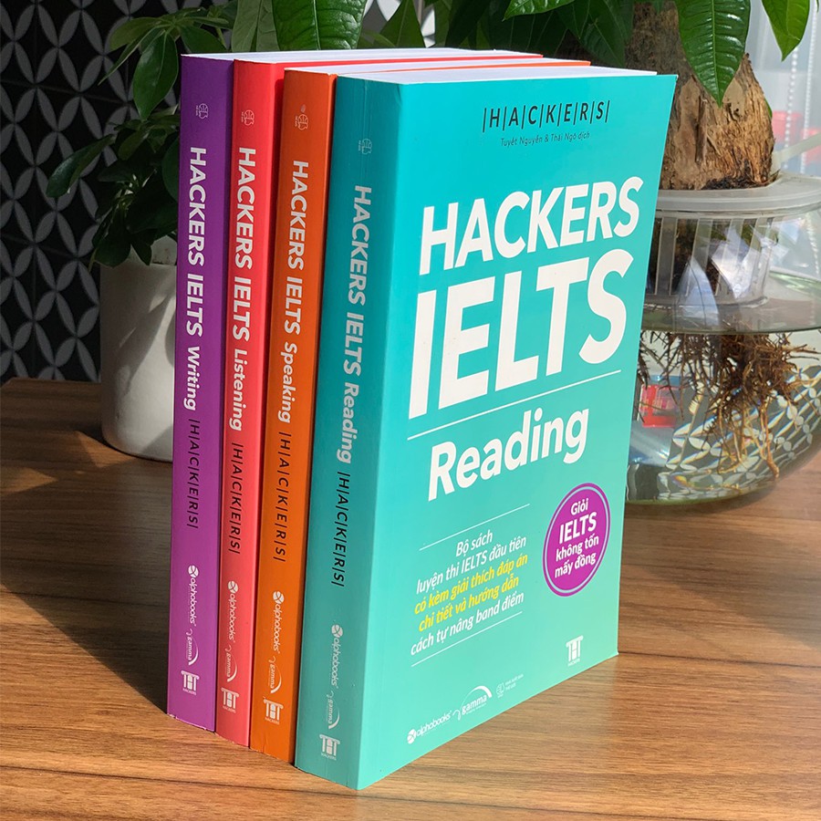Sách - Hackers IELTS - Combo 4 Cuốn ( Listening + Reading + Speaking + Writing)