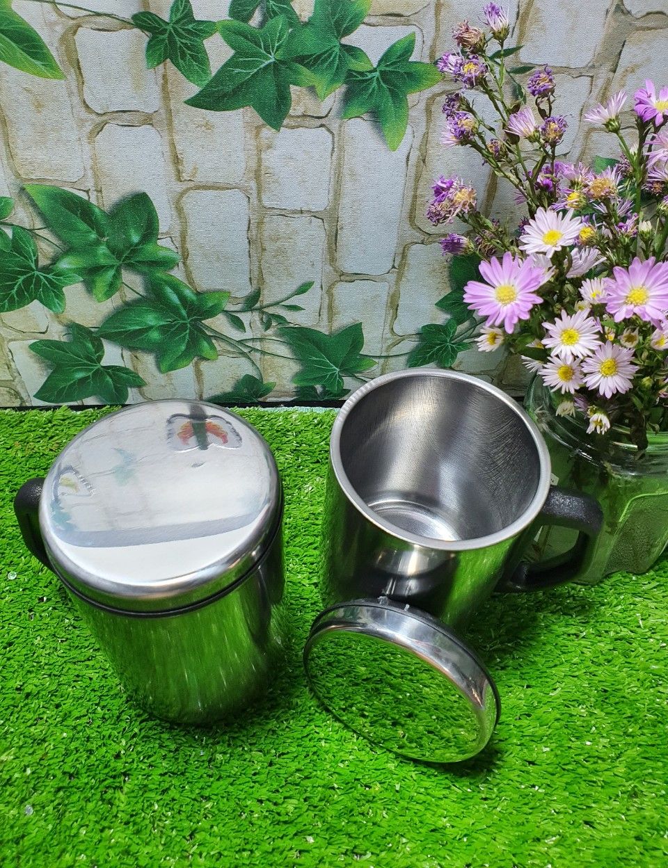 Ca uống nước inox 304 2 Lớp - Dung tích thực 450ml , ca giữ nhiệt, ly giữ nhiệt inox
