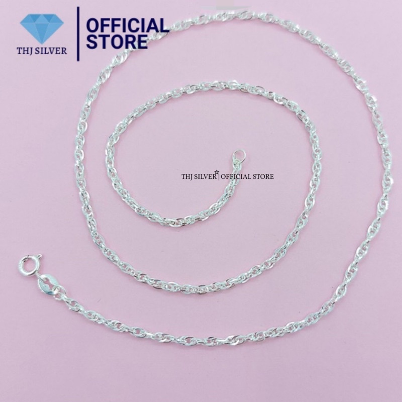 Dây chuyền xoắn bạc ta nguyên chất - trang sức thj