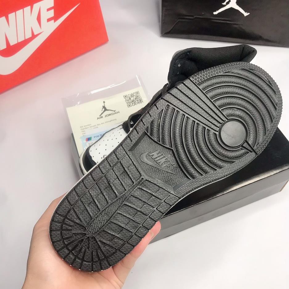 Giày sneaker jodan đen trắng cổ thấp hàng chuẩn full box