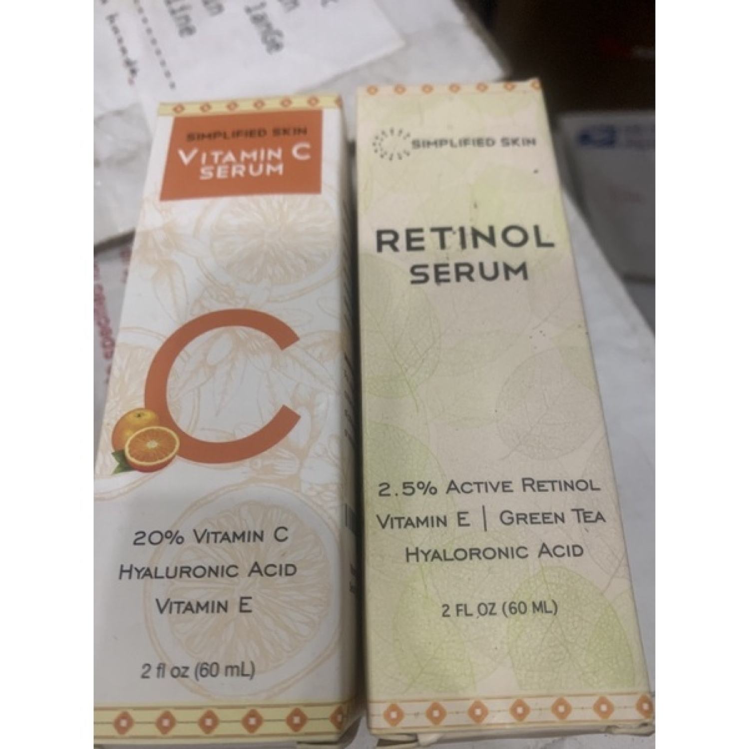 combo Retinol+20%vitamin c serum Simplified skin