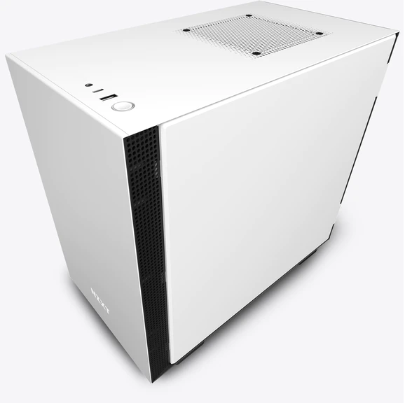 VỎ CASE MÁY TÍNH NZXT H210i - MATTE WHITE/BLACK
