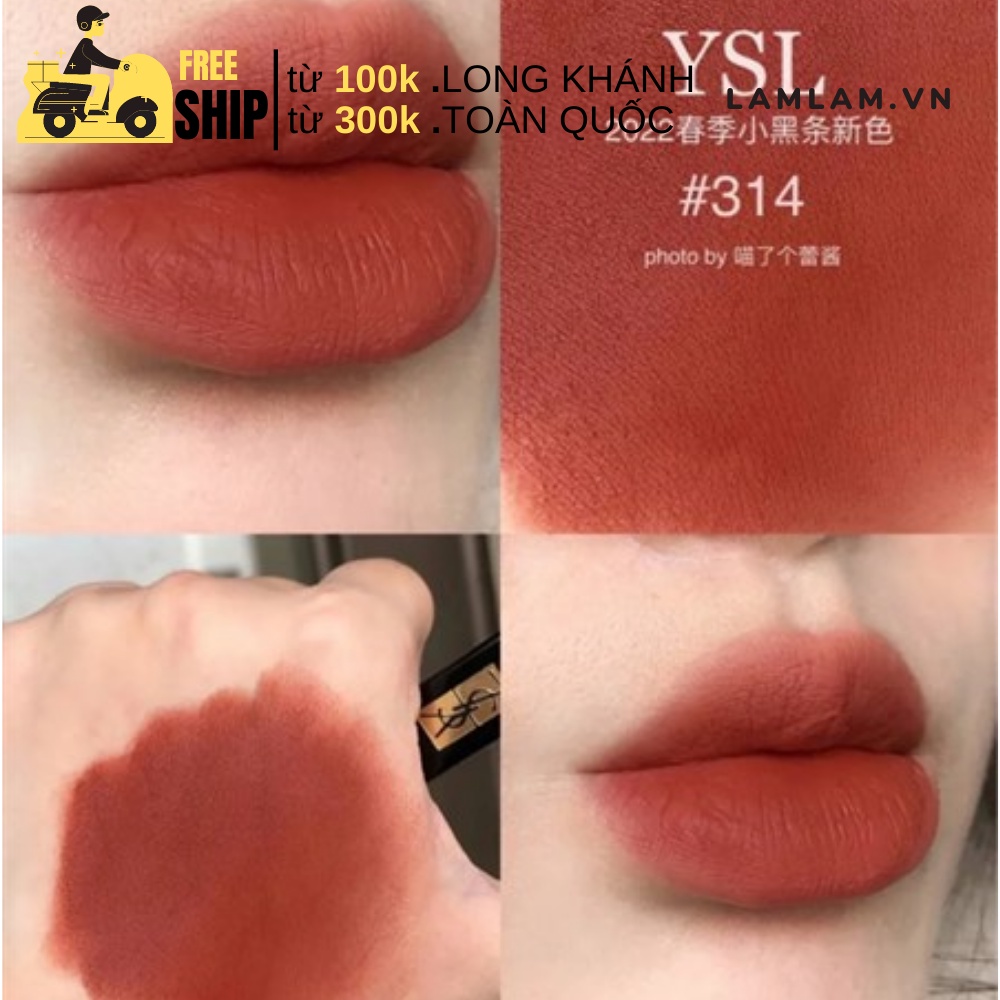 Son Ysl Slim Velvet Radical 313 - 314 Vỏ Đen