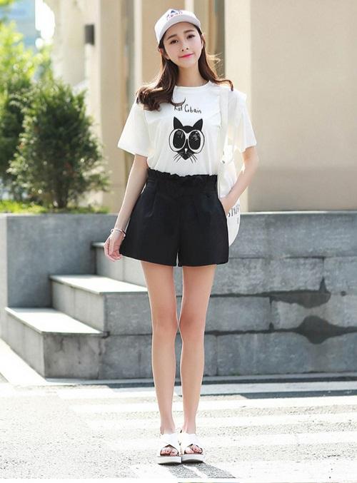 Quần Sọt Kaki Nữ Lưng Thun Siêu Cao Tôn Dáng
