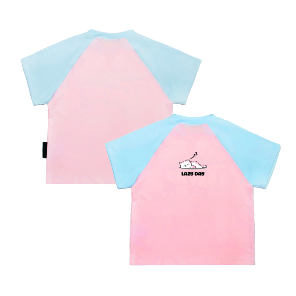 Áo thun Babytee Teeworld Cat Lazy Day Form Fit Chất Thun Co Dãn