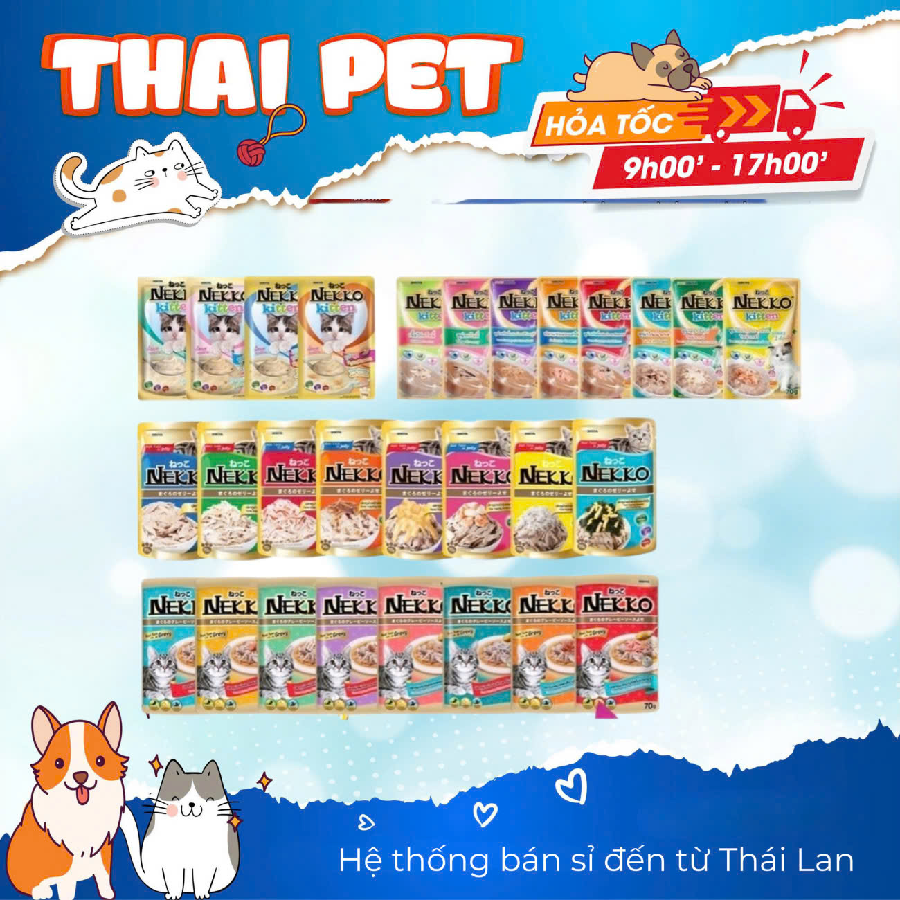 Pate mèo Nekko 70g Thai Lan ( 1 gói )