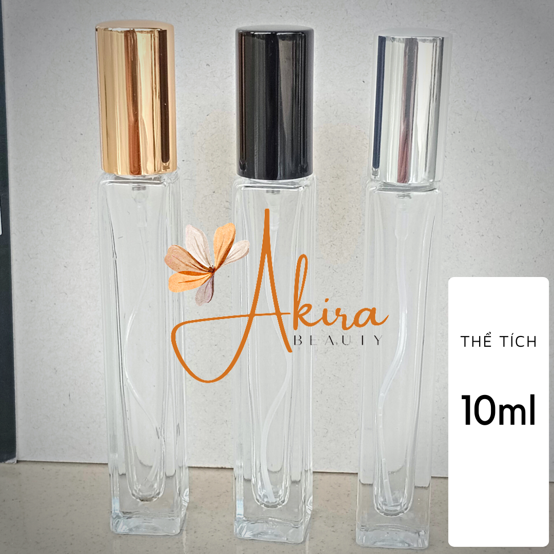 Chai chiết nước hoa 10ml | Chai thủy tinh vuông