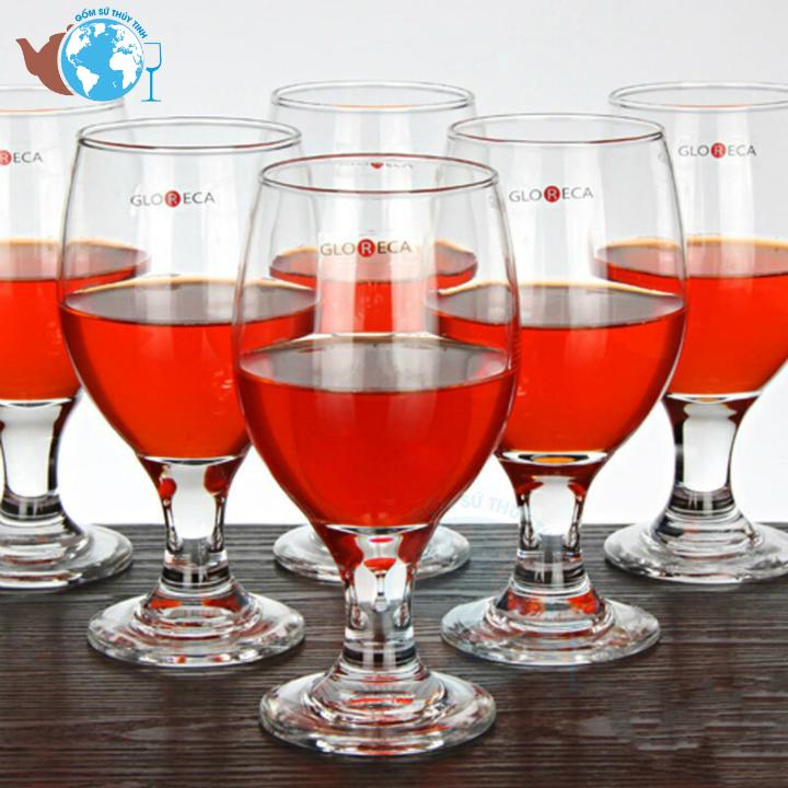 [HCM]Bộ 6 ly thủy tinh GL1804 - Ly uống bia ly uống sinh tố chân lùn 410ml cao cấp Deli