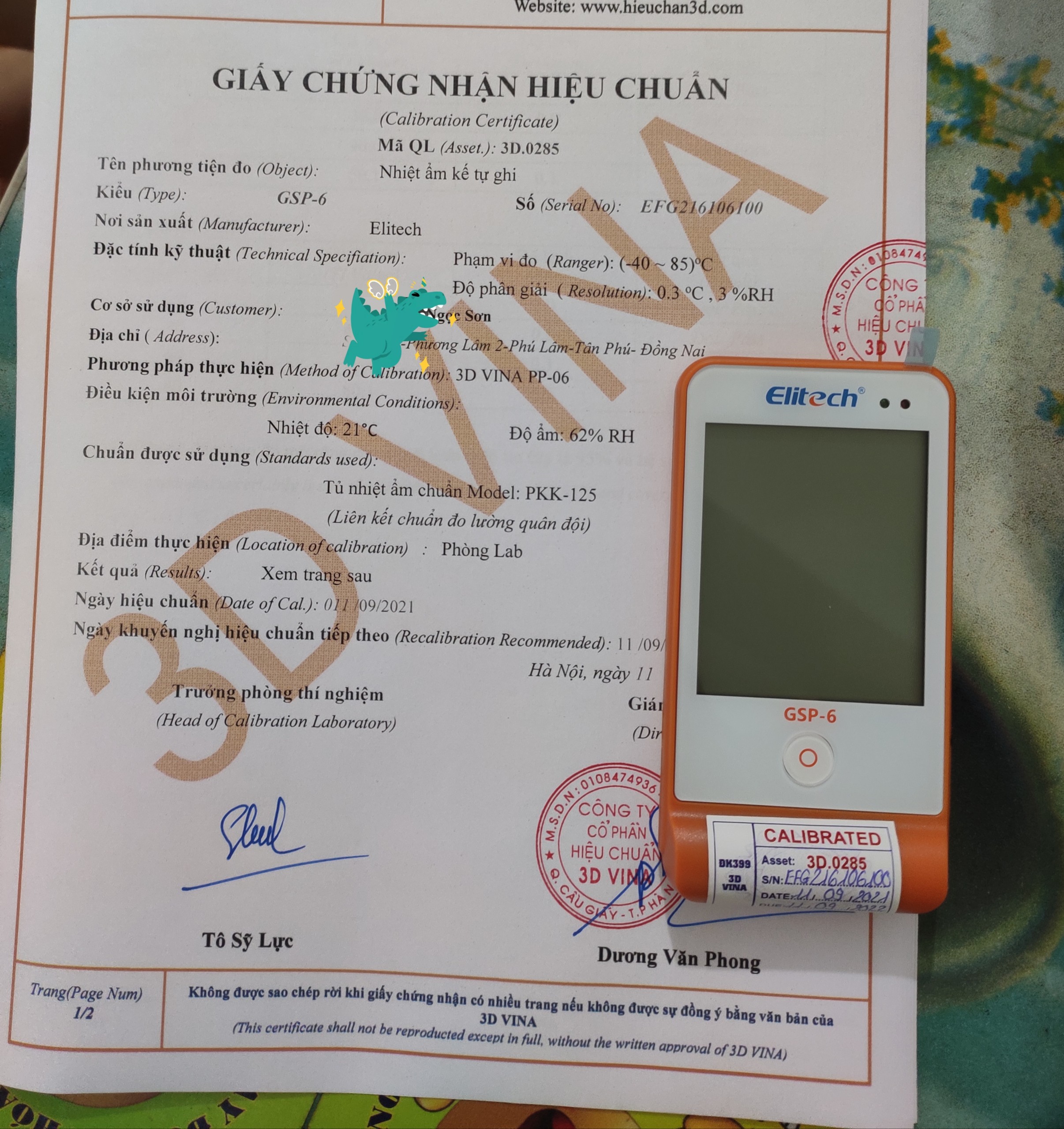 [ FREESHIP ] Nhiệt ẩm kế tự ghi Elitech GSP-6 (hiệu chuẩn lấy ngay)