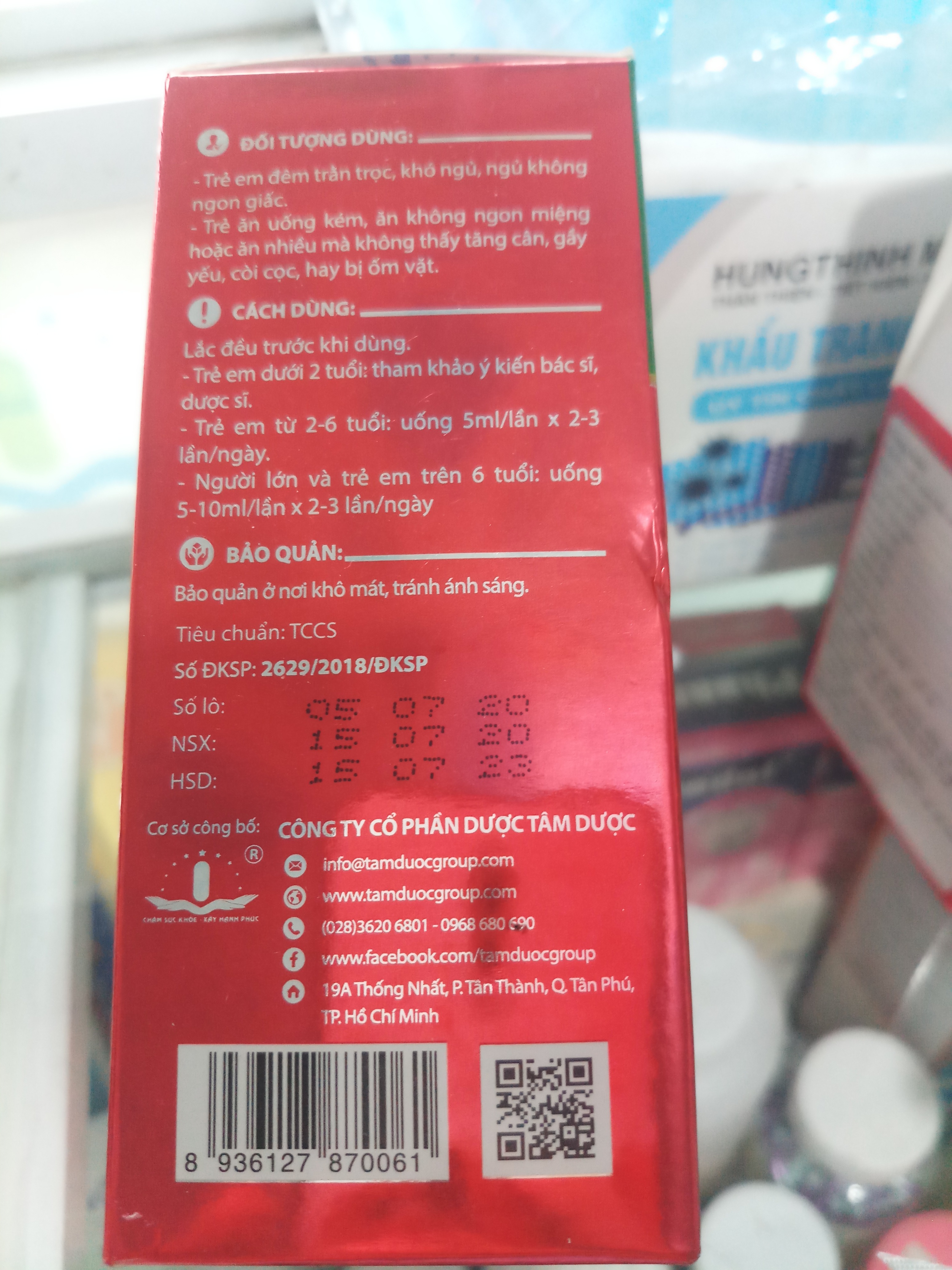 Siro yến sào ăn ngủ ngon H/20A