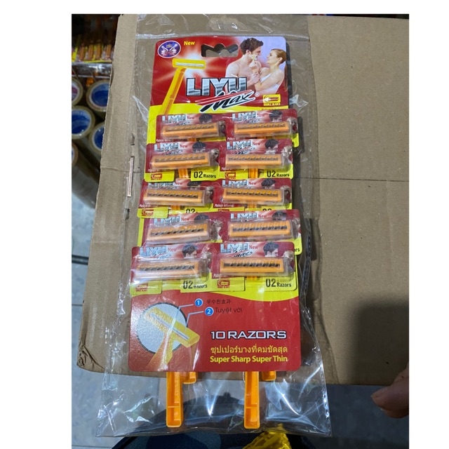 Set 12 CÂY DAO CẠO RÂU 2 LƯỠI LIYU MAX