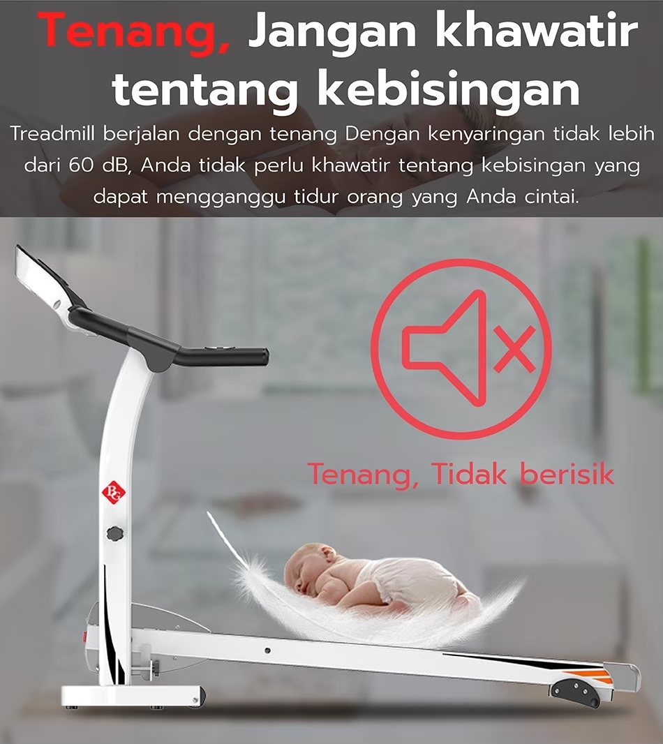 (TRẢ GÓP 0%) B&G Máy chạy bộ điện đơn năng (TREADMILL M2 ) Công xuất 2.0HP