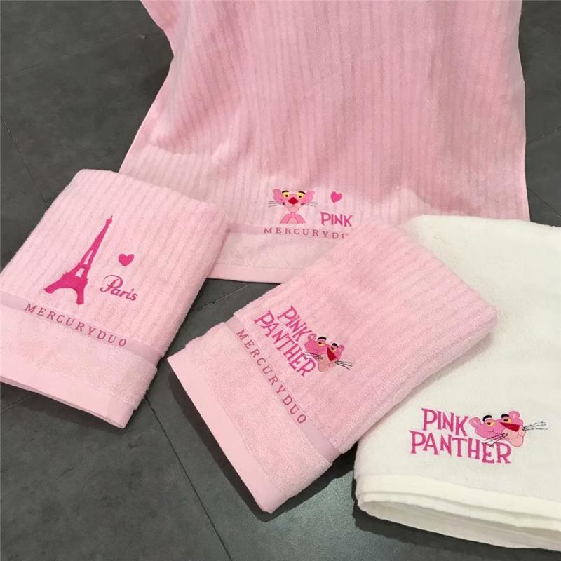 Nổi Danh Trên Mạng Trong Pink Panther Khăn Tắm 100% Cotton Người Lớn Mềm Mại Đáng Yêu Kiểu Hàn Quốc Màu Hồng Cô Gái Cặp Vợ Chồng Lớn 60*120 Cm