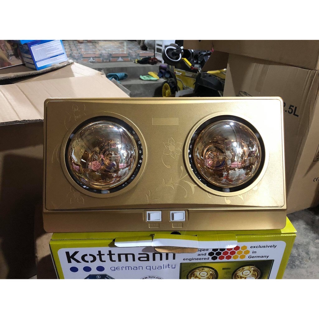 Đèn sưởi nhà tắm Kottmannn 2 bóng 3 bóng