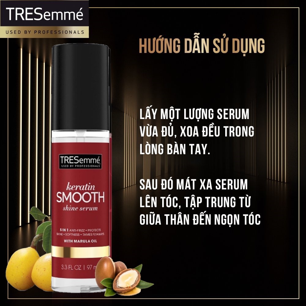 Serum Dưỡng Tóc Tresemme Keratin Smooth 97ml Vào Nếp Bóng Mượt 72H TRESemmé Keratin Smooth Shine Serum 97ml