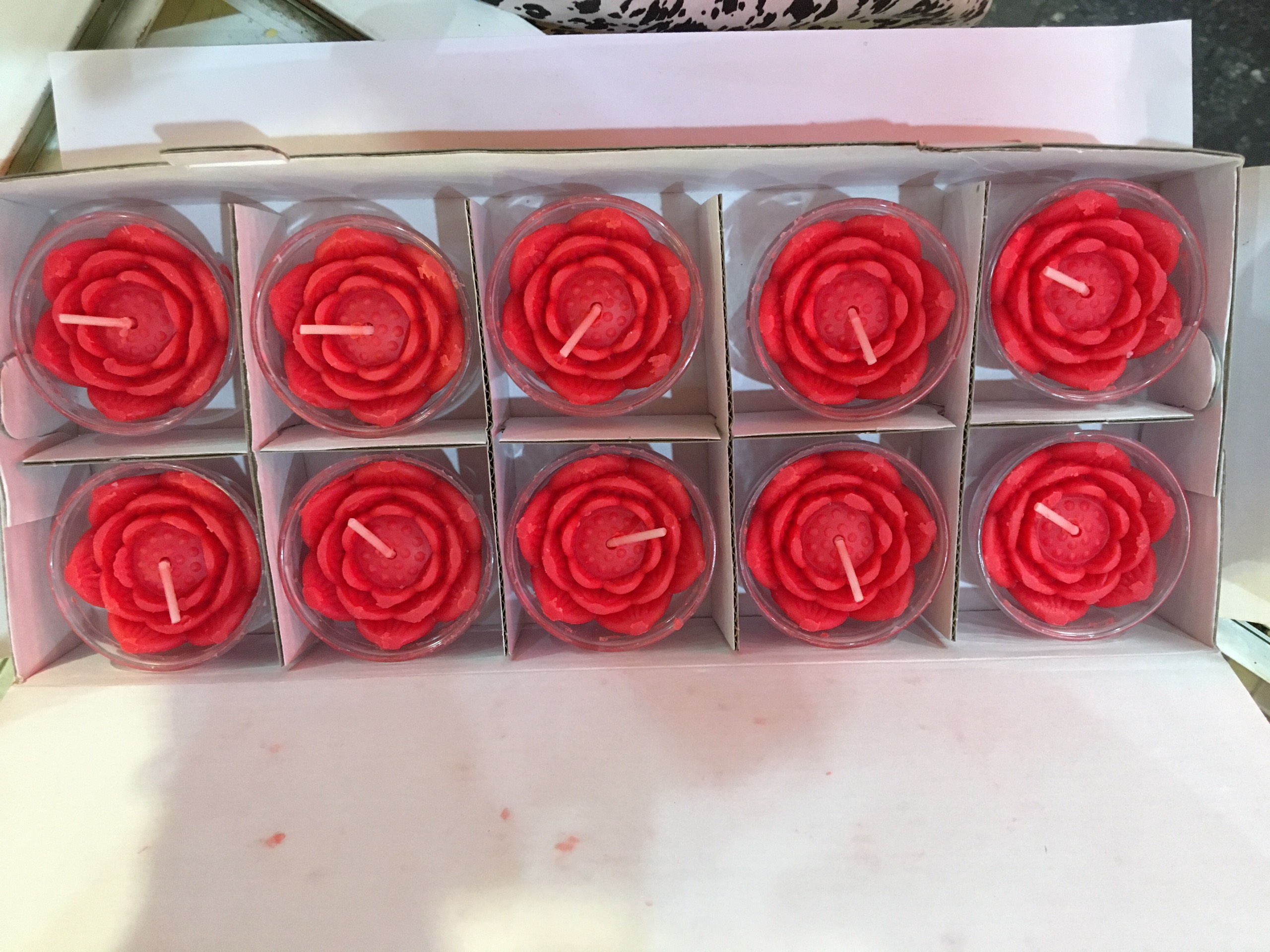 Nến tealight sen ( 1 hộp 10 viên ) - Văn phòng phẩm Nhơn Phát