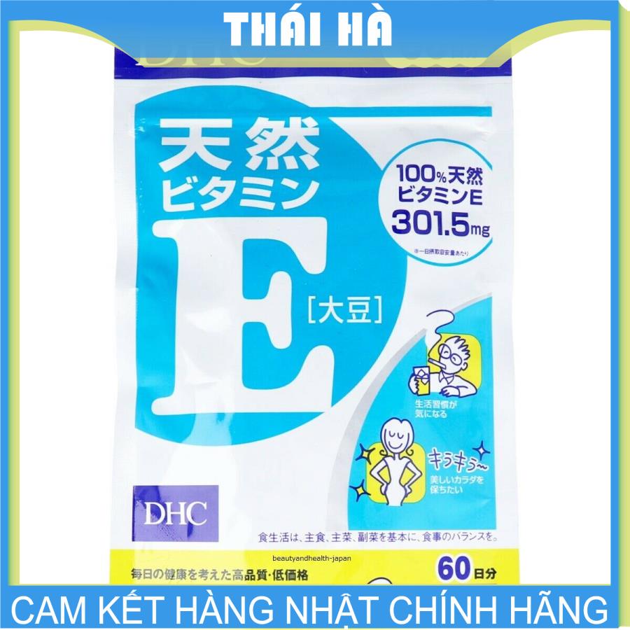 [HCM]Viên Uống DHC Vitamin E 60 Ngày 60 Viên Hỗ Trợ Đẹp Da Mịn Màng