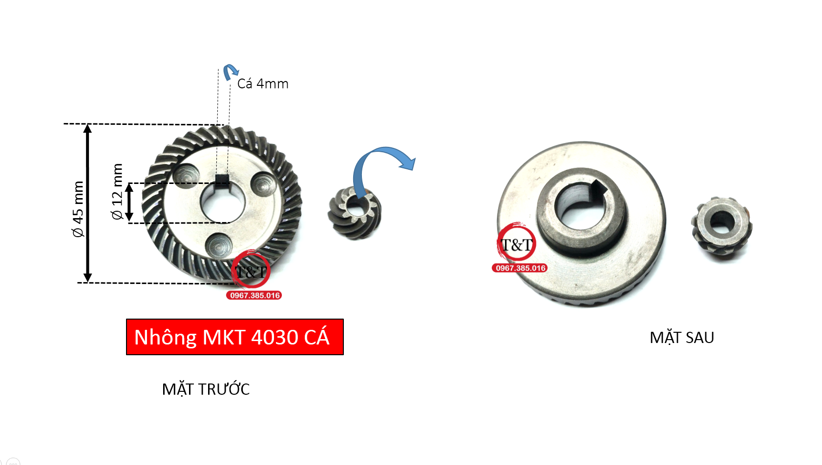 Nhông máy mài makita 4030 , bánh răng máy mài makita 4030 côn, 4030 cá.
