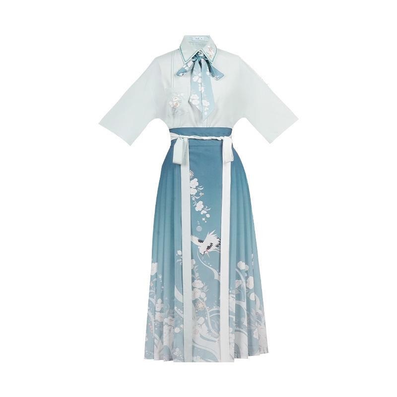 ✜▫ Bộ Hán Phục Cách Tân Màu gradient Thời Trang Mùa Hè Cho Nữ