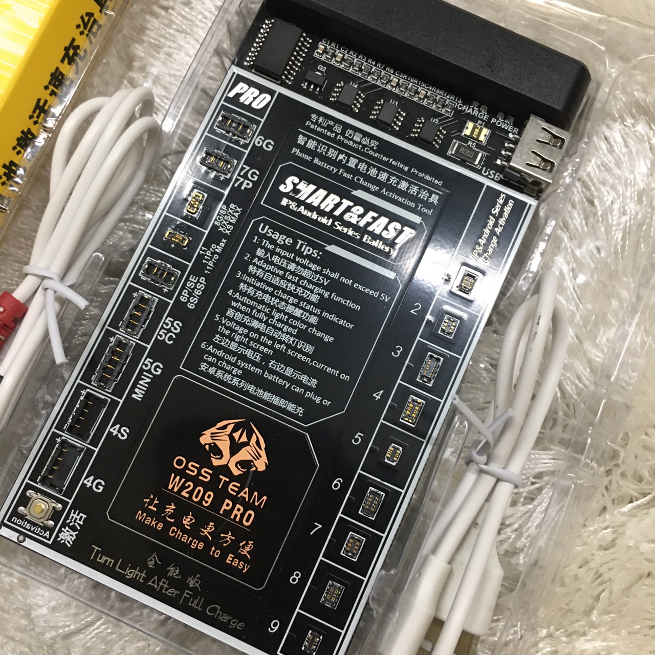 [HCM]Bộ W209pro: kích pin iphone từ 4 đến 11 promax và android