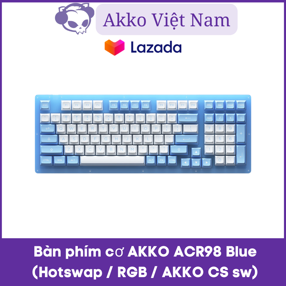 Bàn phím cơ AKKO ACR98 Blue (Hotswap / RGB / AKKO CS sw Jelly Blue)
