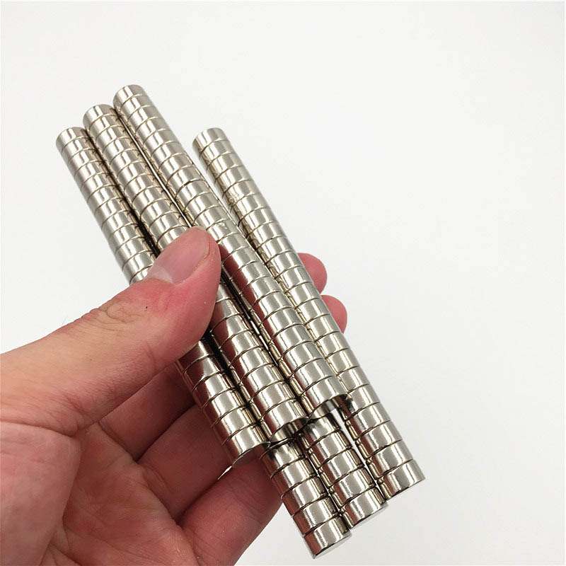 Nam châm đất hiếm 10x5mm mạ Niken lực từ N35