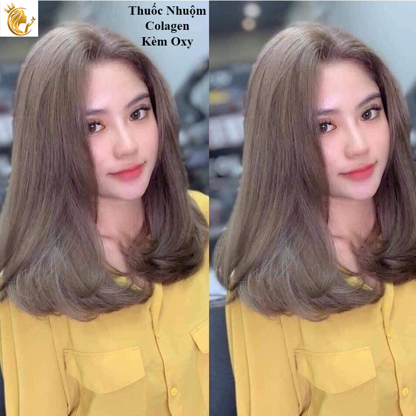 Thuốc Nhuộm Tóc Màu Nâu Tây Kèm Oxy