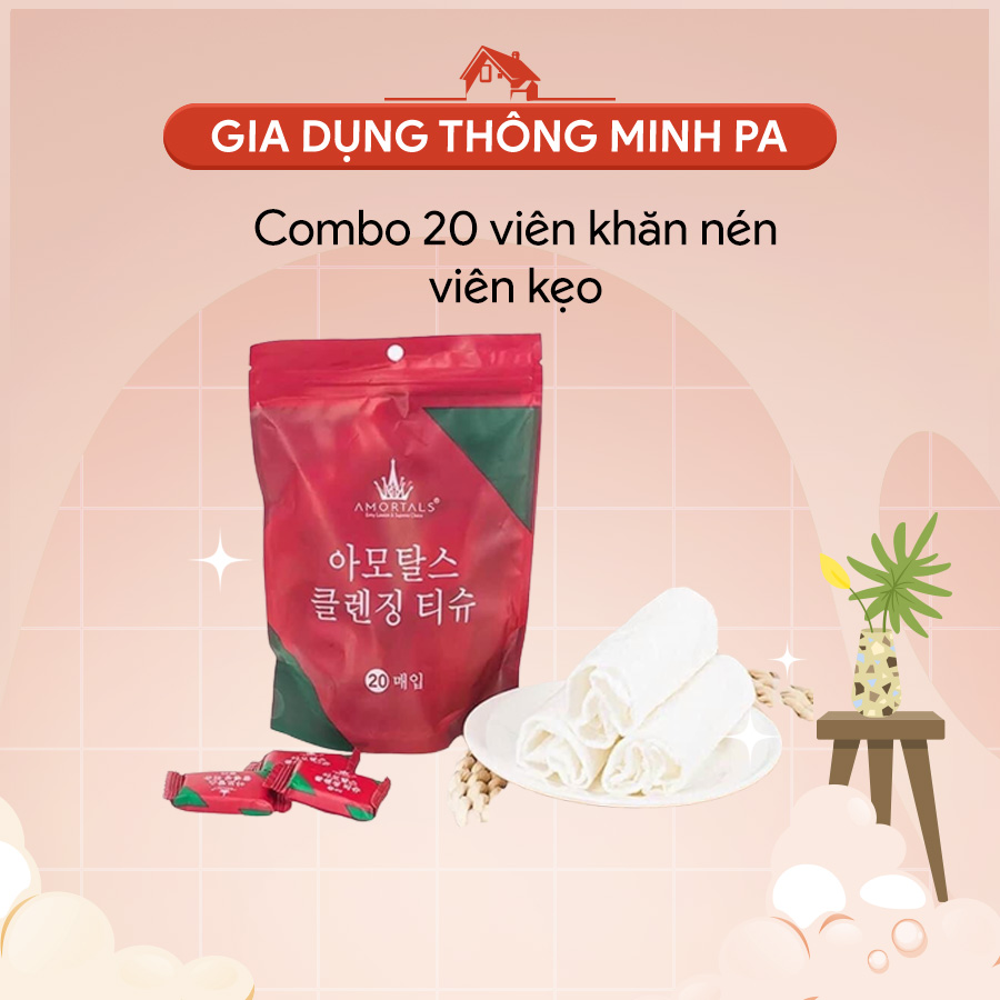 Khăn ướt nén viên kẹo, khăn nén tiện dụng đi du lịch