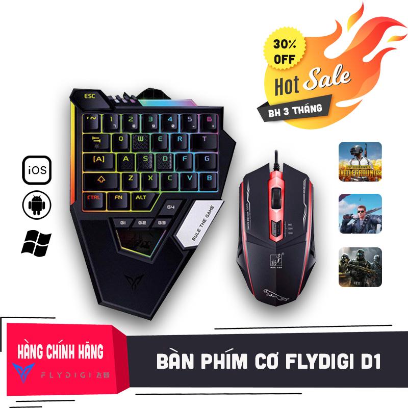 Bàn phím cơ một tay Flydigi D1 dùng cho IOS,Android,PC Full LED