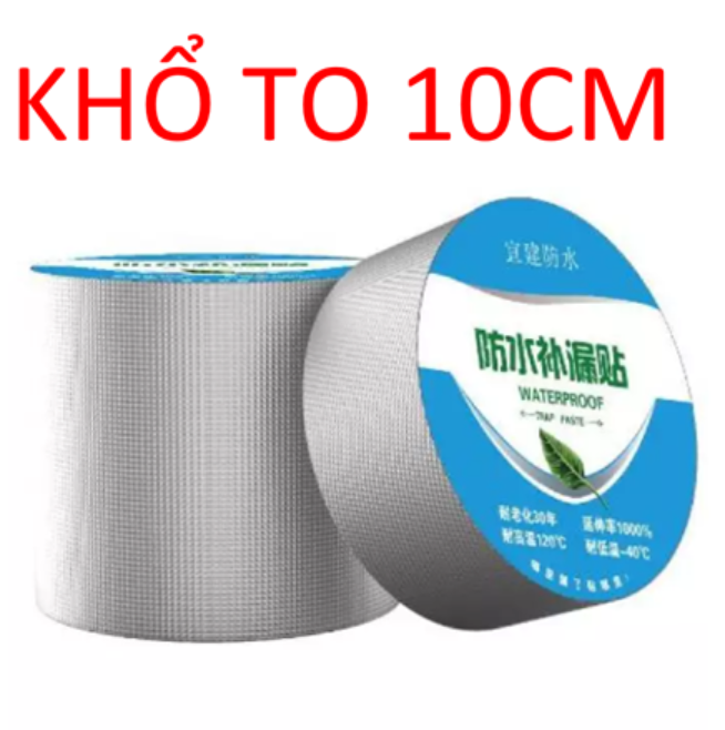 [HCM]Băng Keo Siêu Dính Đa Năng 10cmKeo dán chống thấm đa năng Nhật bản cho tường trần nhà mái tôn ống nước bể nước xô chậu phao bơi bể bơi đồ bơm hơi gỗ kính nhựa tôn sắt bê tông gốm sứ...