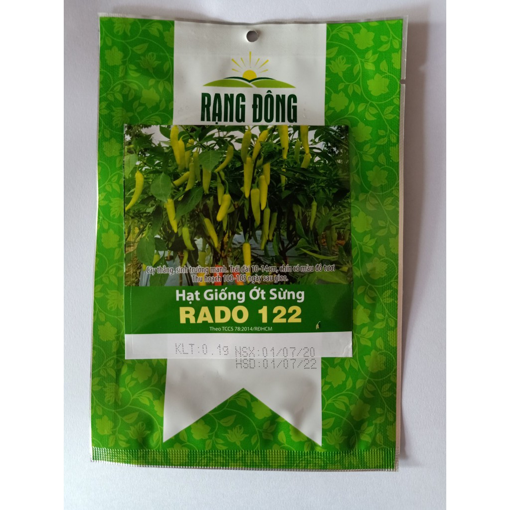 Hạt Giống Ớt Sừng Gói 0.2gr - RADO 122